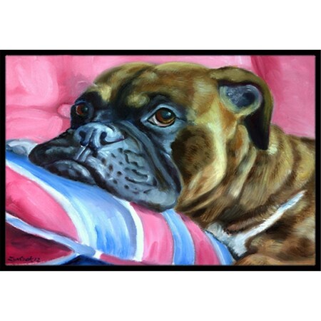 Carolines Treasures Fawn Boxer Indoor and Outdoor Mat- 18 x 27 in. 7347MAT
